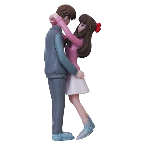 eCraftIndia Valentine Gift for Girlfriend Boyfriend | Cute Kissing Couple Statue Decorative Showpiece | Kiss Day Valentine Day Gift for Husband Wife Her Him | Valentine Day Decoration Items