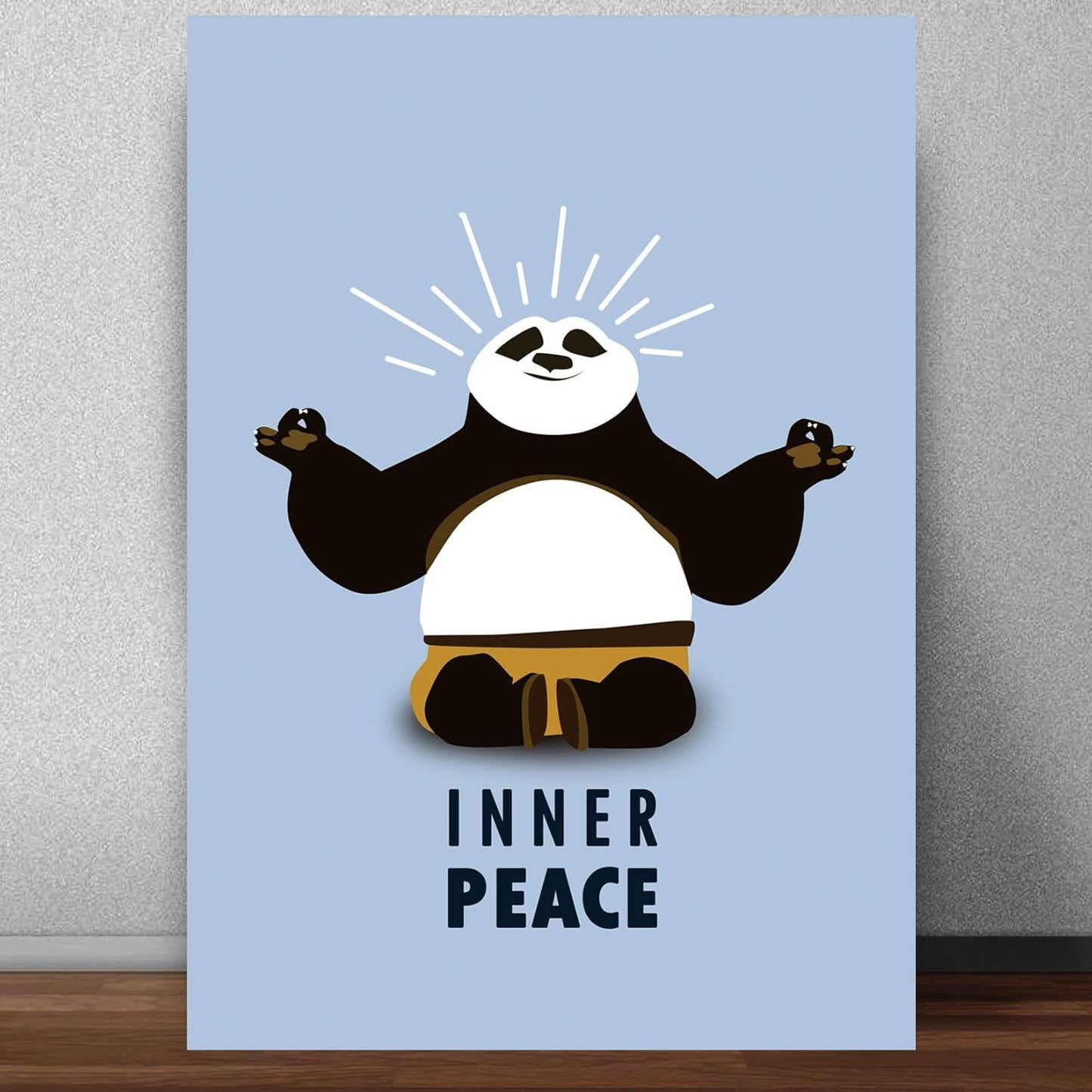 Good Hope - Inner Peace Panda Poster for Room & Office (13 Inch X 19 Inch, Rolled) Home Wall Decoration Bedroom Living Gift Painting Sticker Wallpaper Boys Hostel