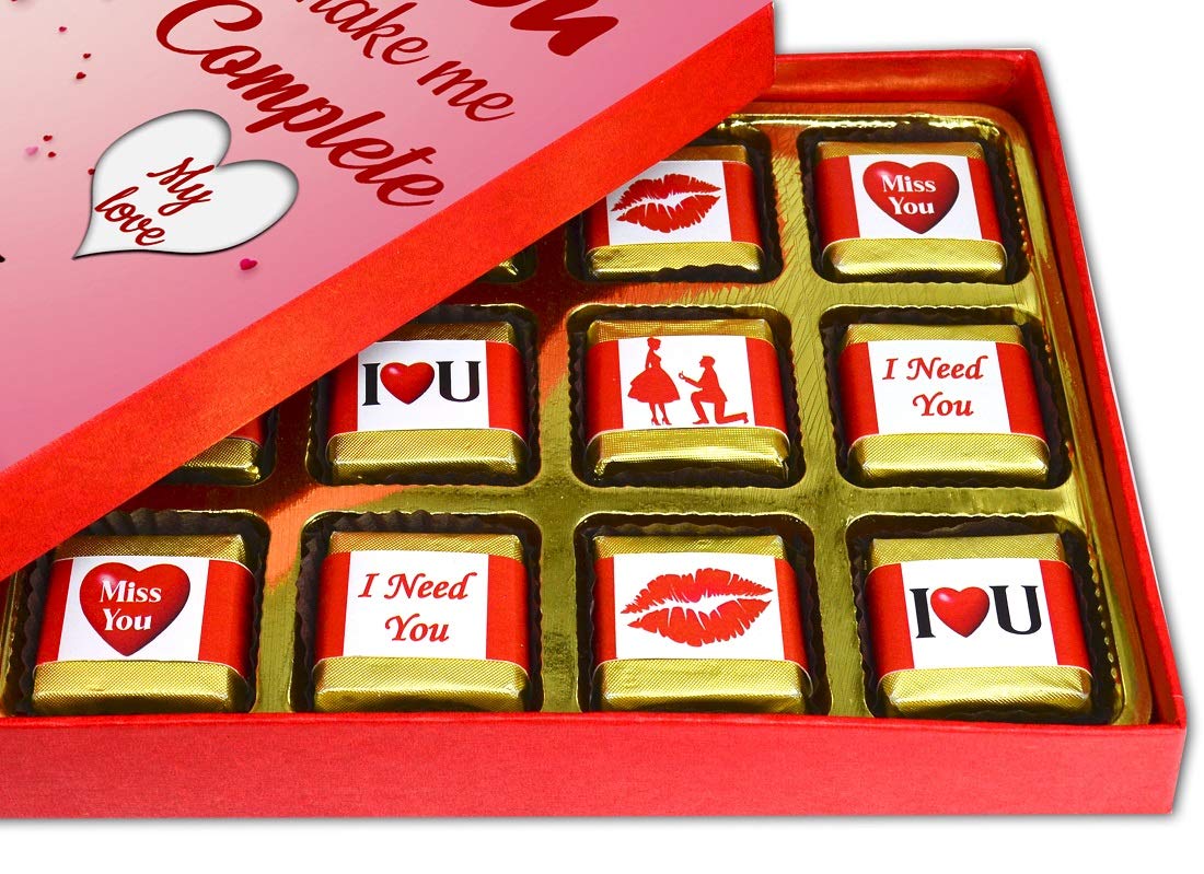 Midiron Romantic Gift For Wife/Girlfriend/Husband/Boyfriend/Lover Valentine Gift For Wife Chocolate Gift For Valentine'S Day,Birthday,Anniversary Cushion-12 * 12 Inch&Mug-325 Ml,0.4 Grams