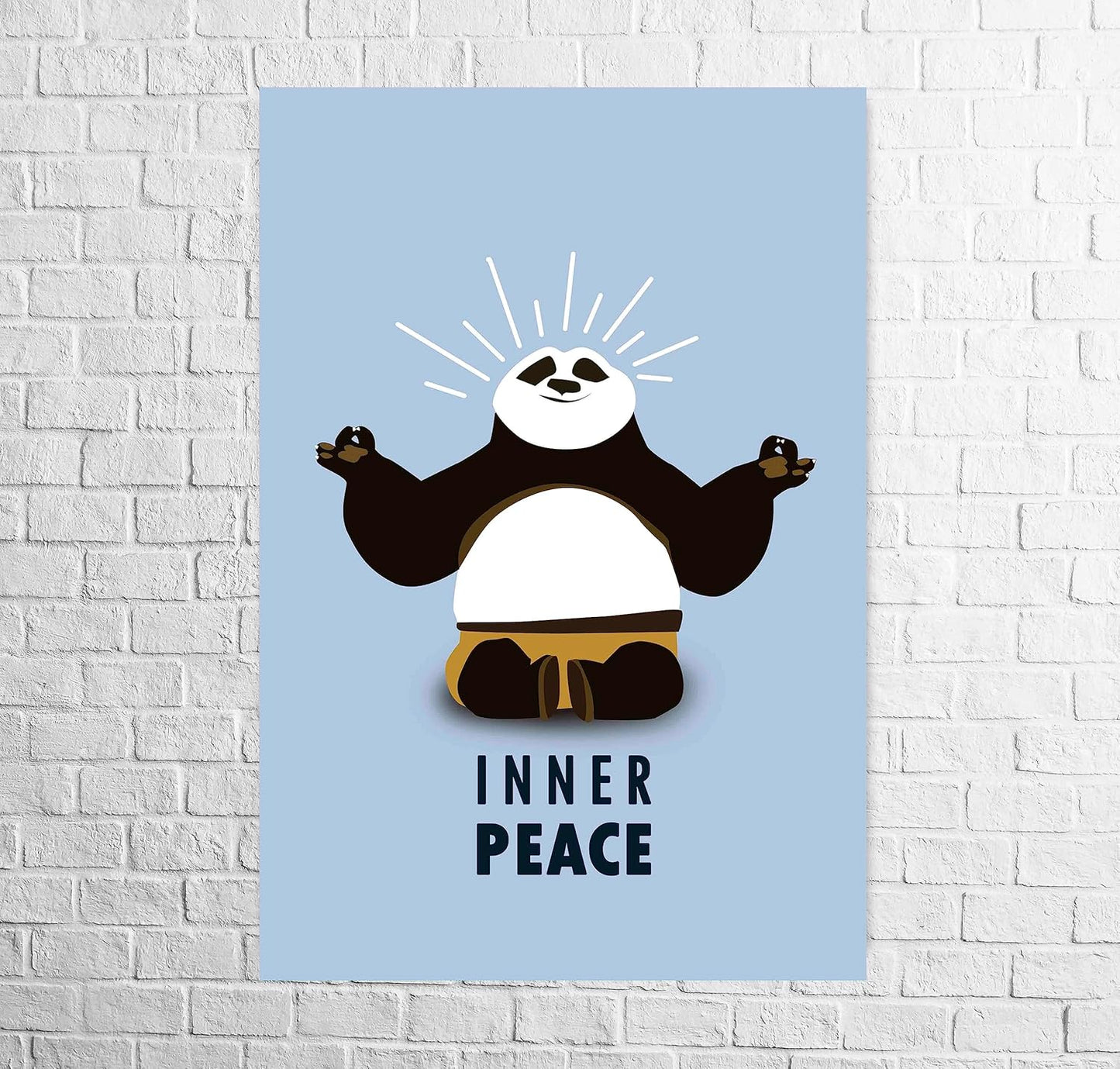 Good Hope - Inner Peace Panda Poster for Room & Office (13 Inch X 19 Inch, Rolled) Home Wall Decoration Bedroom Living Gift Painting Sticker Wallpaper Boys Hostel