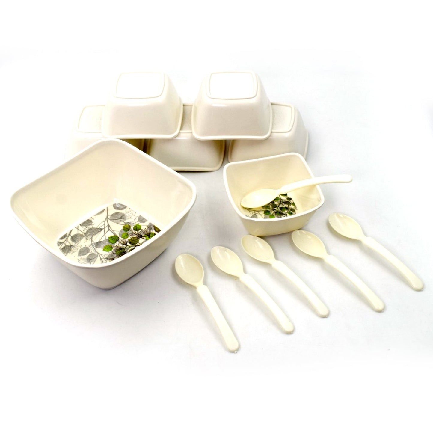 (13 Pc) Pudding Set Used As A Cutlery Set For Serving Food Purposes And Sweet Dishes And All In All Kinds Of Household And Official Places Etc.